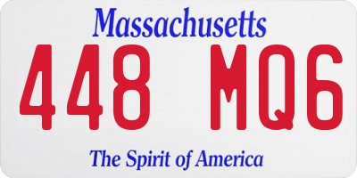 MA license plate 448MQ6