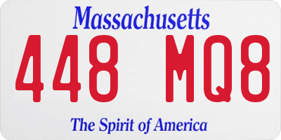 MA license plate 448MQ8