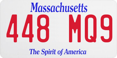 MA license plate 448MQ9
