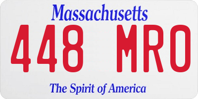 MA license plate 448MR0