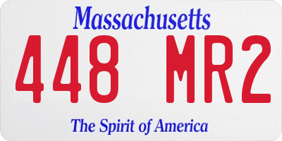 MA license plate 448MR2