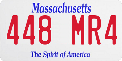 MA license plate 448MR4