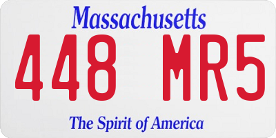 MA license plate 448MR5