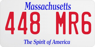 MA license plate 448MR6