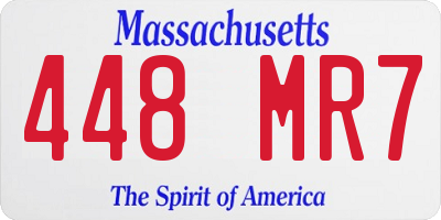 MA license plate 448MR7