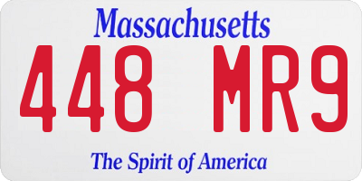 MA license plate 448MR9