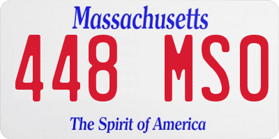 MA license plate 448MS0