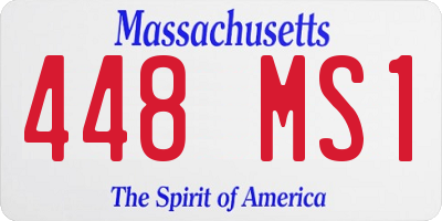 MA license plate 448MS1