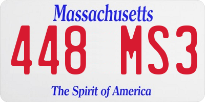 MA license plate 448MS3