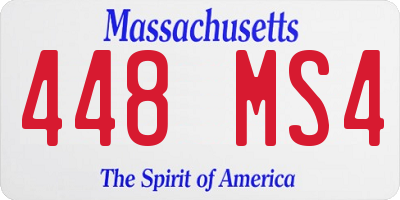 MA license plate 448MS4