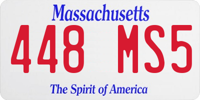 MA license plate 448MS5