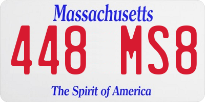 MA license plate 448MS8