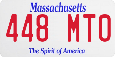 MA license plate 448MT0