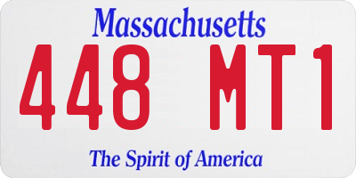 MA license plate 448MT1