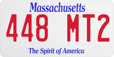 MA license plate 448MT2