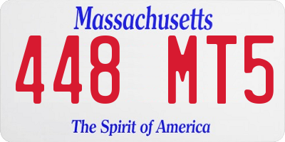 MA license plate 448MT5