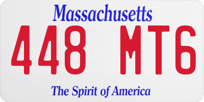 MA license plate 448MT6