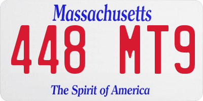 MA license plate 448MT9