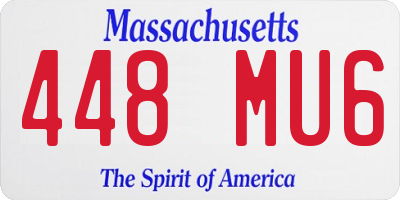 MA license plate 448MU6