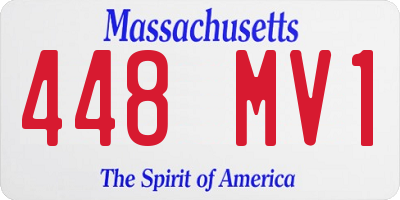 MA license plate 448MV1