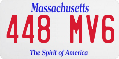 MA license plate 448MV6