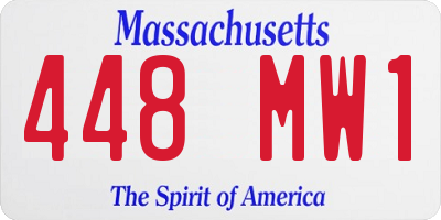 MA license plate 448MW1