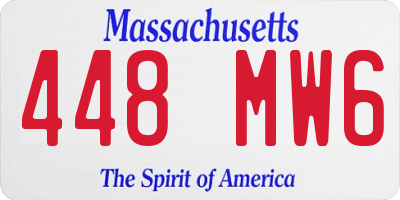 MA license plate 448MW6