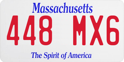 MA license plate 448MX6