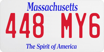 MA license plate 448MY6