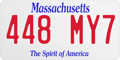 MA license plate 448MY7