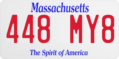 MA license plate 448MY8