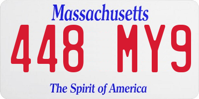 MA license plate 448MY9