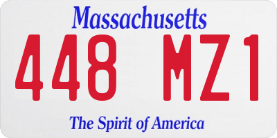 MA license plate 448MZ1