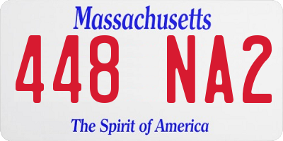 MA license plate 448NA2