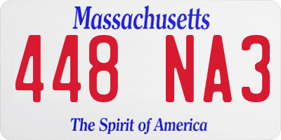 MA license plate 448NA3