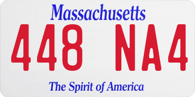 MA license plate 448NA4