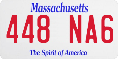 MA license plate 448NA6
