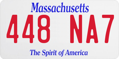 MA license plate 448NA7