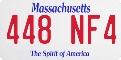 MA license plate 448NF4