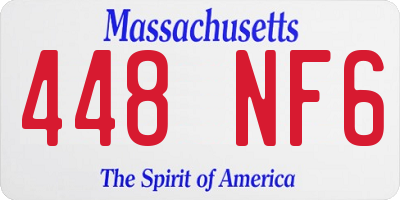 MA license plate 448NF6