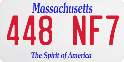 MA license plate 448NF7