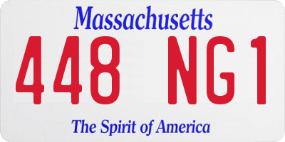 MA license plate 448NG1