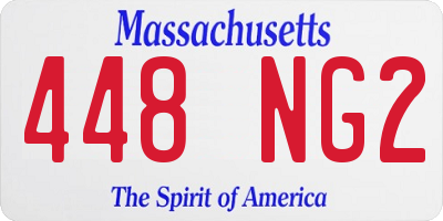 MA license plate 448NG2