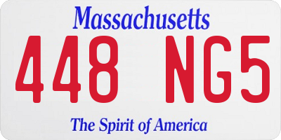 MA license plate 448NG5