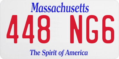 MA license plate 448NG6