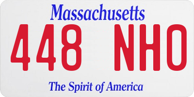MA license plate 448NH0