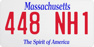 MA license plate 448NH1