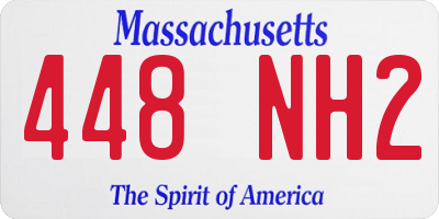 MA license plate 448NH2