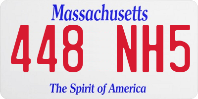 MA license plate 448NH5