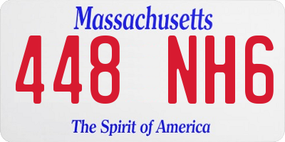 MA license plate 448NH6